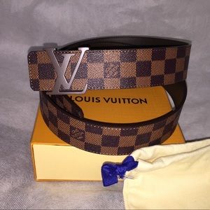 Louis Vuitton Ebene Damier Belt 95cm 32-34 Waist